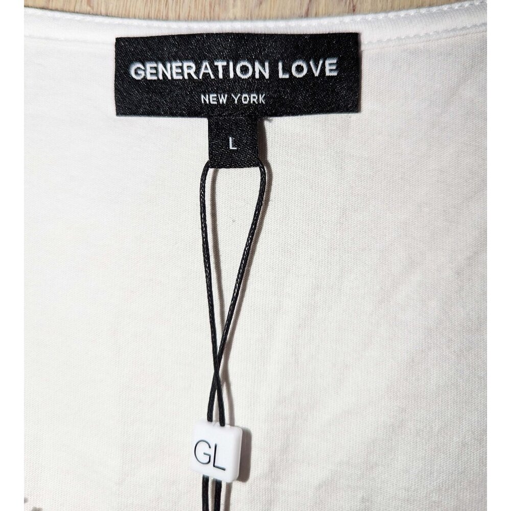 GENERATION LOVE Coralie Lace Combo Top in White size Large - Picture 3 of 7
